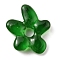 Glass Beads, Starfish, Green, 18.5x17x4.5mm, Hole: 3.8mm