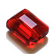 Imitation Austrian Crystal Beads, Grade AAA, K9 Glass, Faceted, Rectangle, Dark Red, 10x12x5.5mm, Hole: 0.9~1mm