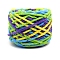 Soft Crocheting Polyester Yarn, Thick Knitting Yarn for Scarf, Bag, Cushion Making, Segment Dyed, Colorful, 7mm