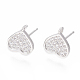 Brass Stud Earring Findings&nbsp;ZIRC-O034-20P-1
