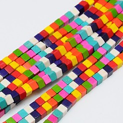 Synthetic Turquoise Beads Strands&nbsp;TURQ-G108-8x8x8-M