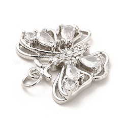 Rack Plating Brass Cubic Zirconia Pendants&nbsp;KK-K270-15P