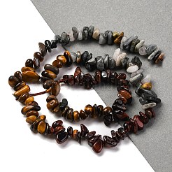 Natural Eagle Eye Stone & Tiger Eye & Dyed Red Tiger Eye Beads Strands&nbsp;G-L610-A16-01