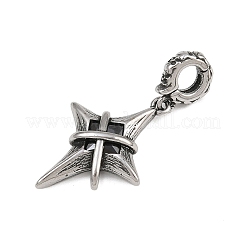 Star 316 Surgical Stainless Steel Cubic Zirconia Pendant Decoration&nbsp;STAS-Z165-16AS-B04