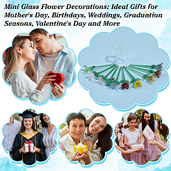 2 Bags 22Pcs Handmade Lampwork Flower & Vase Display Decorations&nbsp;DJEW-DR0001-20