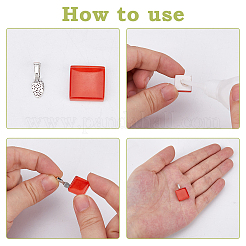 150Pcs Alloy Glue-on Flat Pad Bails&nbsp;TIBE-DC0001-26