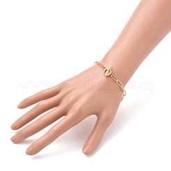 Brass Paperclip Chain Bracelets&nbsp;BJEW-JB05736