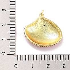 Real 18K Gold Plated Rack Plating Brass Enamel Pendants&nbsp;KK-M293-32G-01