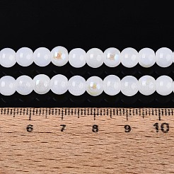 Electroplate Imitation Jade Glass Beads Strands&nbsp;EGLA-Q132-6MM-01B-01