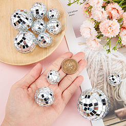 11Pcs 5 Style Plastic & Glass Disco Ball Cake Decorations&nbsp;FEPA-CP0001-01