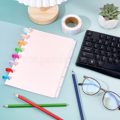 Plastic Index Tab Divider Sheets for Discbound Notebooks&nbsp;AJEW-WH0270-719B-02