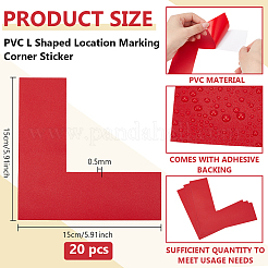 PVC L Shaped Location Marking Corner Sticker&nbsp;DIY-WH0504-919B