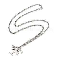 201 Stainless Steel Necklaces&nbsp;NJEW-Q336-01F-P