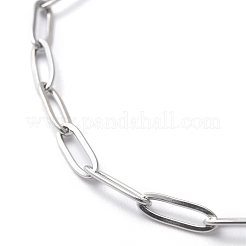 Tarnish Resistant 304 Stainless Steel Paperclip Chain Bracelets&nbsp;BJEW-O186-02P