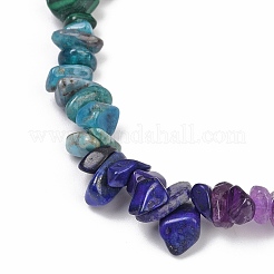 Chakra Natural Mixed Gemstone Chips Stretch Bracelets for Women&nbsp;BJEW-JB11633-02