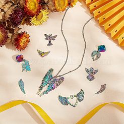 18Pcs 9 Style Rainbow Color Alloy Pendants&nbsp;FIND-FH0004-11