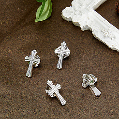 8Pcs Cross Alloy Lapel Pin Backs for Backpack Clothes&nbsp;JEWB-DC0001-31P
