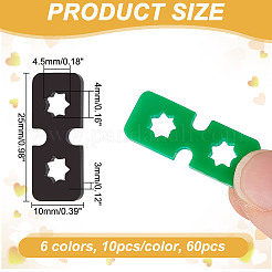 60Pcs 6 Colors Acrylic Knitted Hat Making Fastener Tool&nbsp;FIND-GA0004-05
