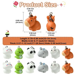24Pcs 6 Styles Opaque Resin Pendants&nbsp;FIND-CJ0004-89