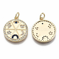 Brass Micro Pave Colorful Cubic Zirconia Pendants&nbsp;KK-S356-225G-NF