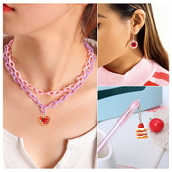 30Pcs 6 Styles Opaque Resin Imitation Food Pendants&nbsp;RESI-TA0005-26