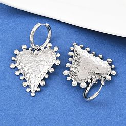 304 Stainless Steel Heart Hoop Earrings&nbsp;LS-EJEW-K268-74P