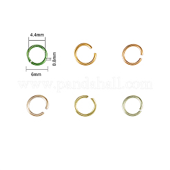600pcs 6 Colors Aluminum Jump Rings&nbsp;ALUM-CJ0001-14