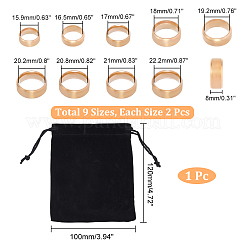 16Pcs 8 Size Stainless Steel Plain Band Finger Rings Set for Women&nbsp;RJEW-UN0002-69