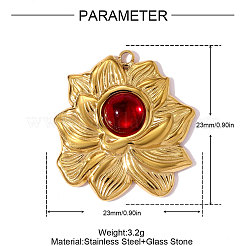 304 Stainless Steel Glass Pendants&nbsp;STAS-OY008-61G
