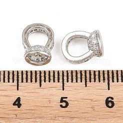 Brass Micro Pave Cubic Zirconia Pendant Bails&nbsp;KK-H268-12P