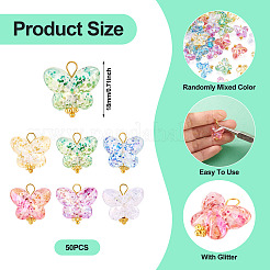 50Pcs Acrylic Pendants&nbsp;PALLOY-TAC0144