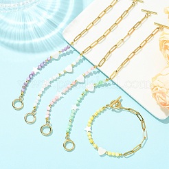 Dyed Natural Freshwater Shell Beads Link Bracelets&nbsp;BJEW-JB13682