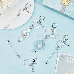 DIY Alloy Bar Beadable Keychain Making Kit&nbsp;DIY-SC0024-54P