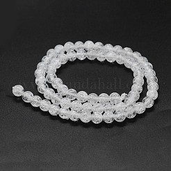 Natural Crackle Quartz Beads Strands&nbsp;G-K285-02-6mm