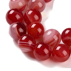 Natural Striped Agate/Banded Agate Beads Strands&nbsp;G-Z060-A01-C19