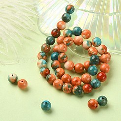 Synthetic Ocean White Jade Round Beads Strands&nbsp;G-YW0001-42C