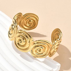304 Stainless Steel Cuff Bangles for Women&nbsp;AJEW-P127-18G