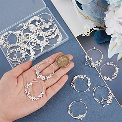 Alloy Open Back Bezel Pendants&nbsp;PALLOY-OC0001-65