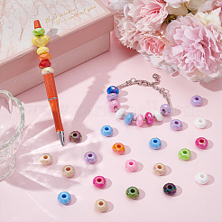 100Pcs Opaque Acrylic European Beads&nbsp;OACR-UN0001-15