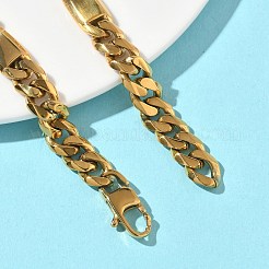 304 Stainless Steel Cuban Link Chain Bracelets for Women&nbsp;BJEW-G779-04A-G