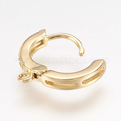 Brass Huggie Hoop Earring Findings&nbsp;X-KK-L152-20G