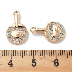 Rack Plating Brass Clear Cubic Zirconia Pendants&nbsp;KK-M102-22G-A