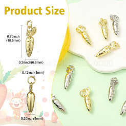 12Pcs 2 Colors Brass Pendants&nbsp;KK-CJ0003-78