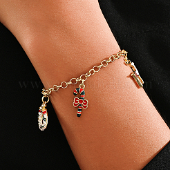 Christmas Brass Enamel Charm Bracelets&nbsp;NP1934