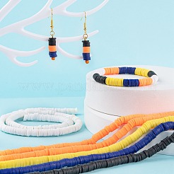 10 Strands 5 Colors Handmade Polymer Clay Beads Strands&nbsp;CLAY-LS0001-12