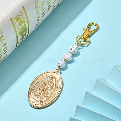 Alloy Oval with Virgin Mary Pendant Decorations&nbsp;HJEW-JM01762