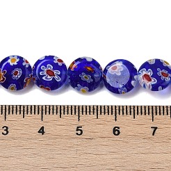 Handmade Millefiori Lampwork Beads Strands&nbsp;LAMP-G166-17B-04