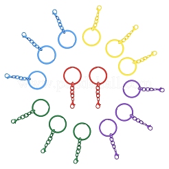 30Pcs 5 Colors Baking Paint Iron Split Key Rings&nbsp;IFIN-YW0004-07