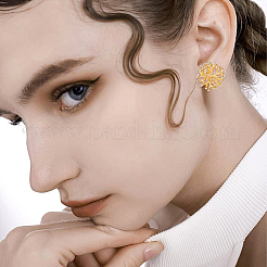 10Pcs Brass Branch Shape Stud Earring Findings&nbsp;KK-BC0008-79