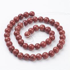 Natural Red Jasper Round Beads Strands&nbsp;GSR011